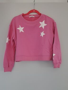 BB Dakota Pink Star Pullover Sweatshirt